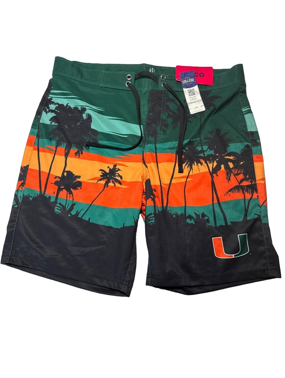 FOCO forever collectibles Miami Hurricanes Board Shorts Mens Size S NWT